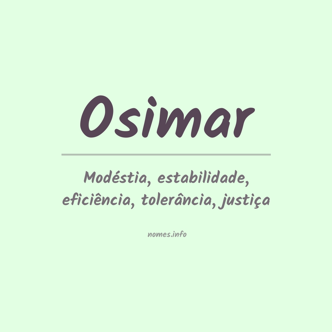 Significado do nome Osimar