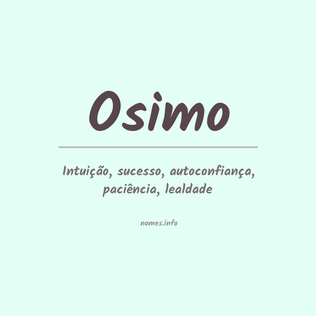 Significado do nome Osimo