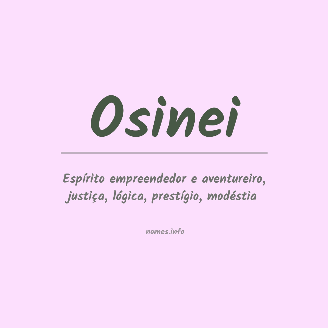 Significado do nome Osinei