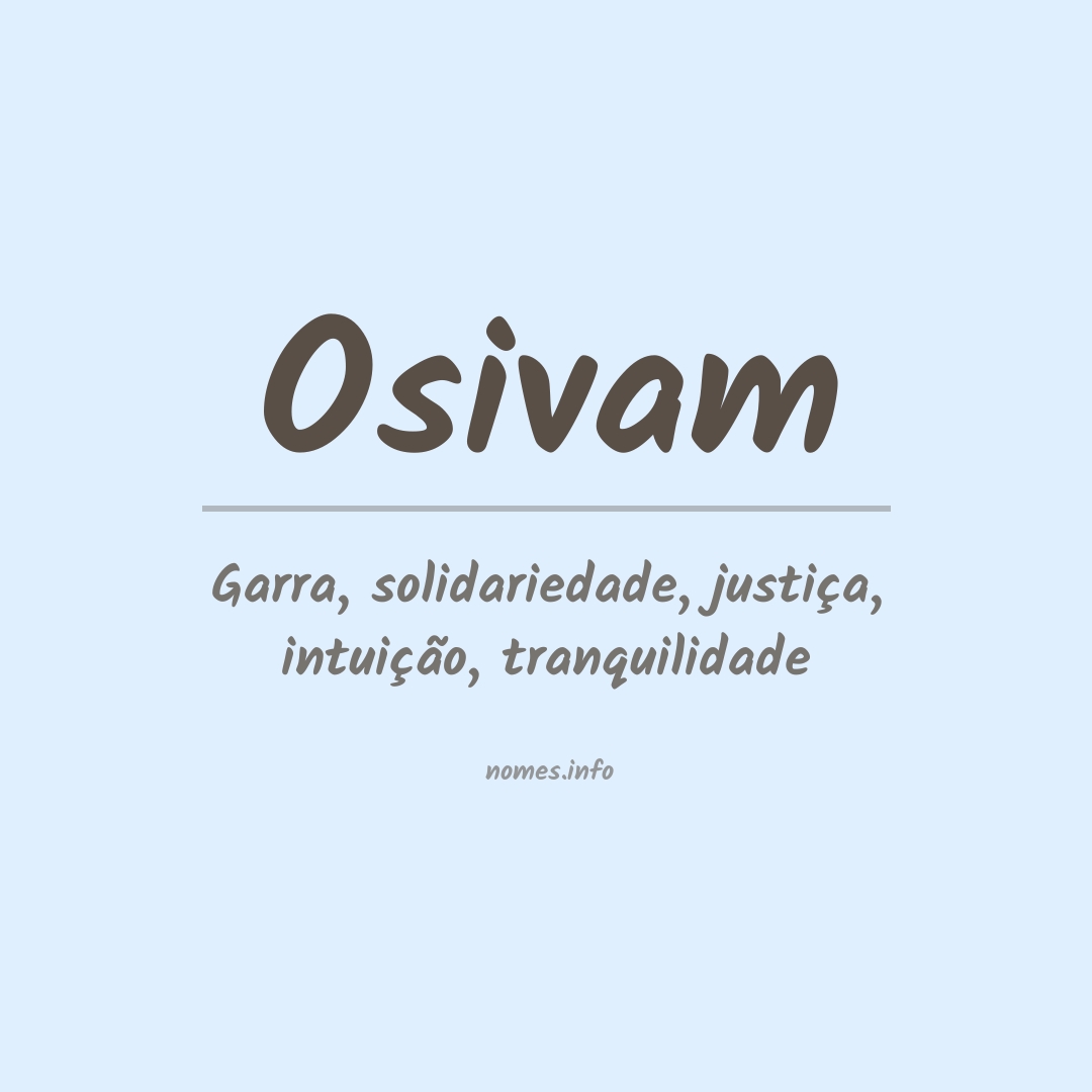 Significado do nome Osivam