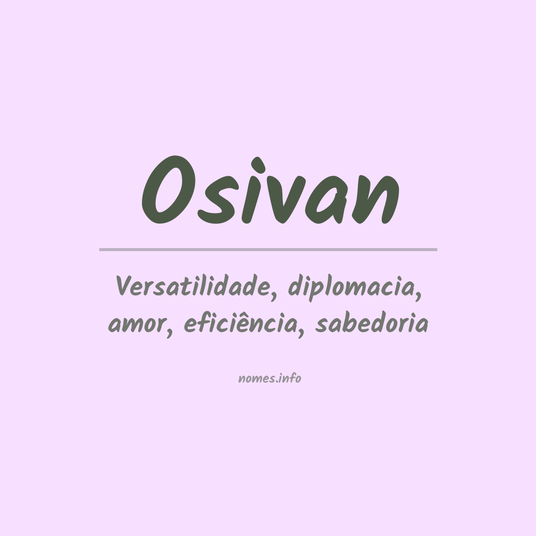 Significado do nome Osivan