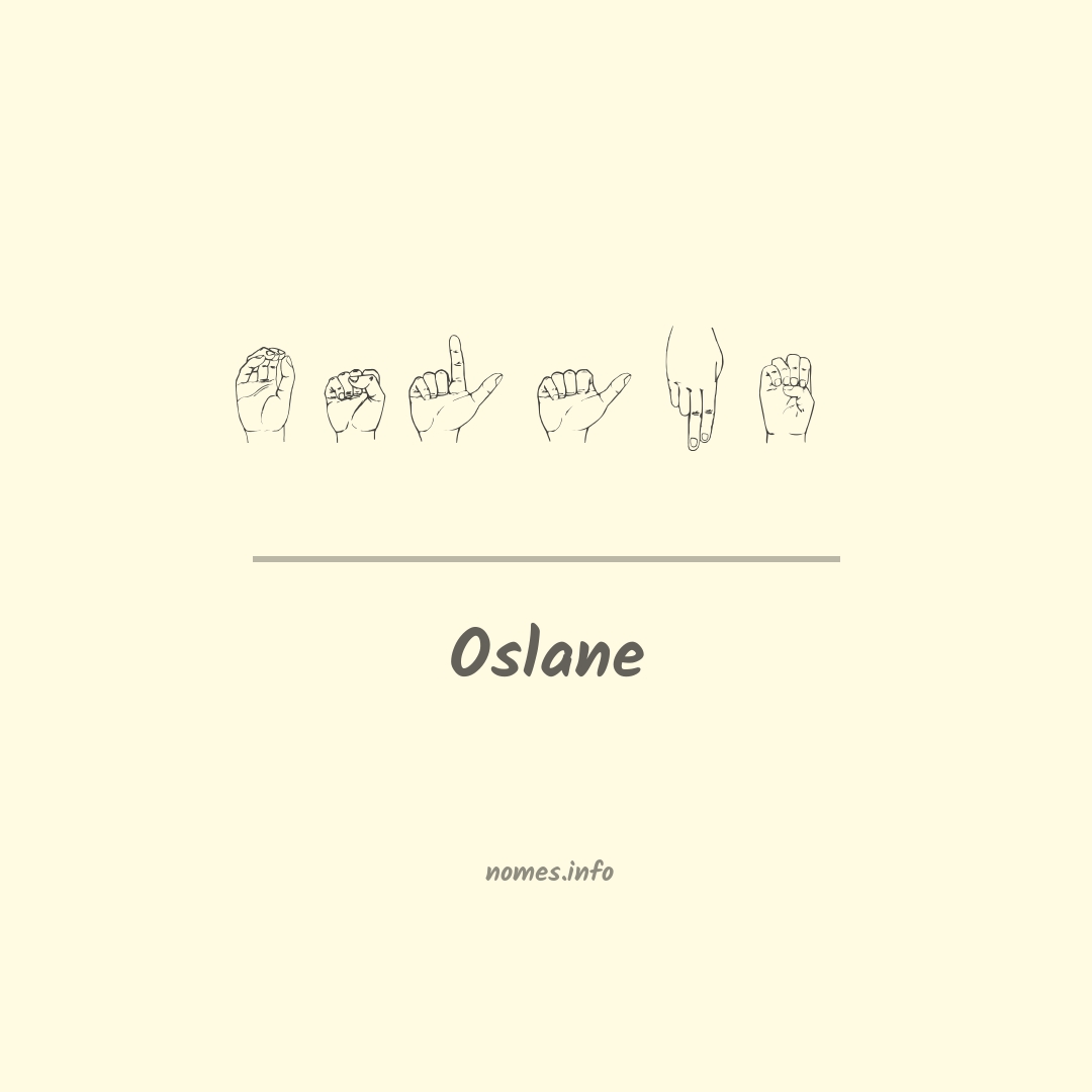 Oslane em Libras