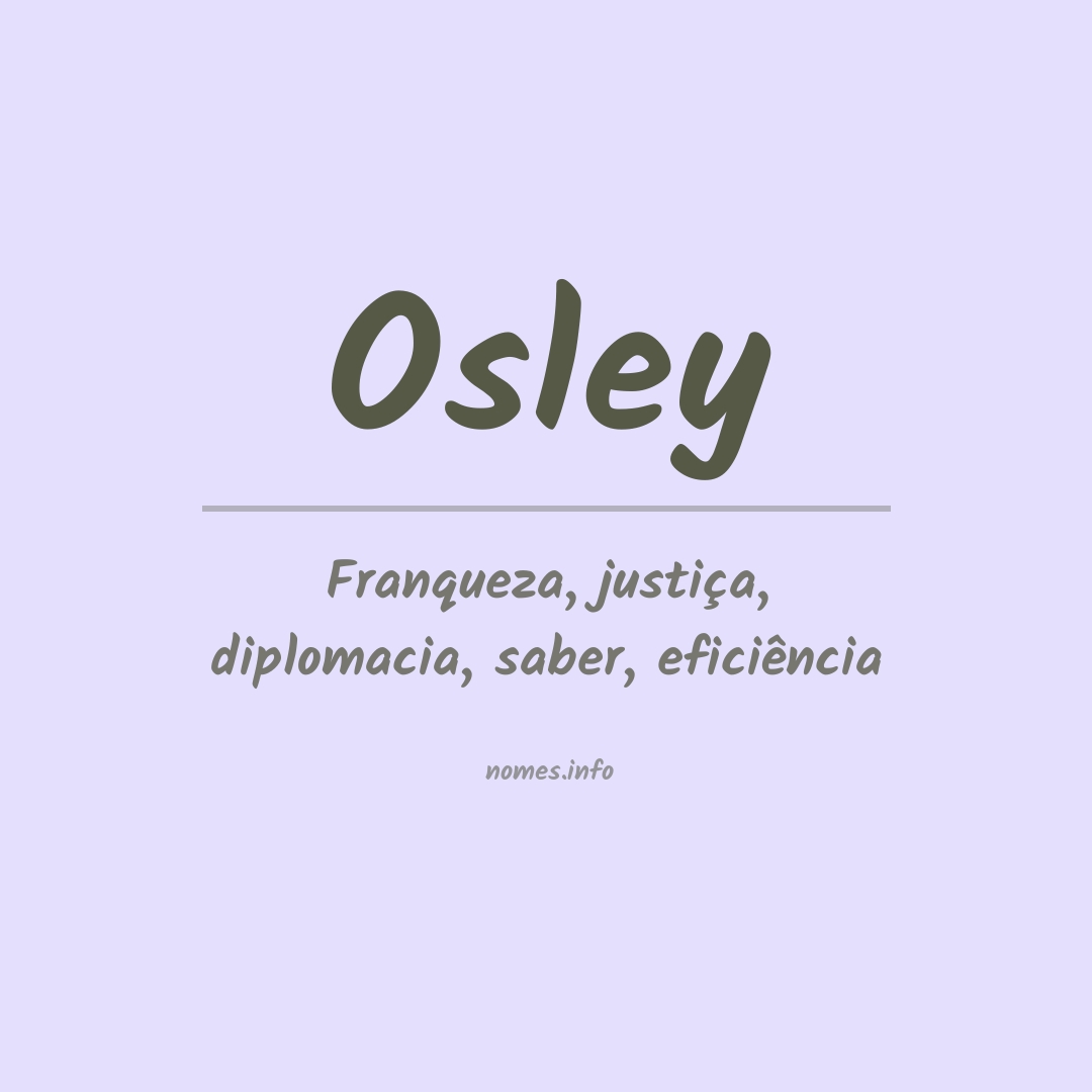 Significado do nome Osley