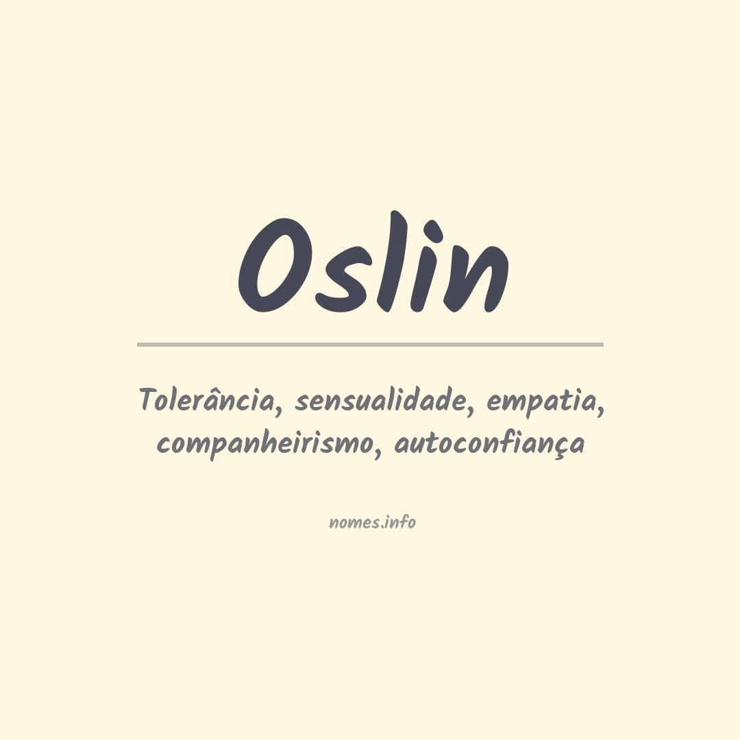 Significado do nome Oslin