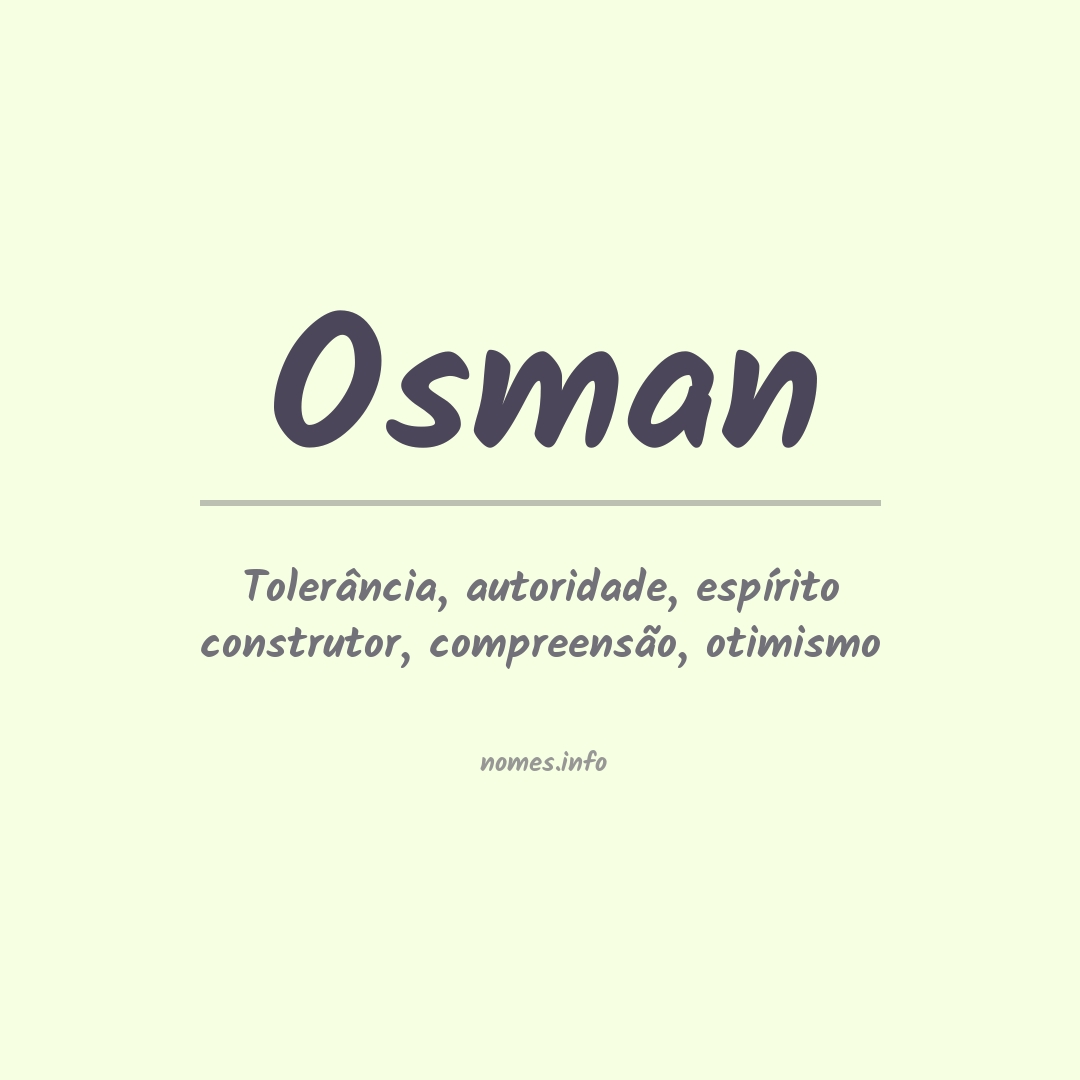 Significado do nome Osman