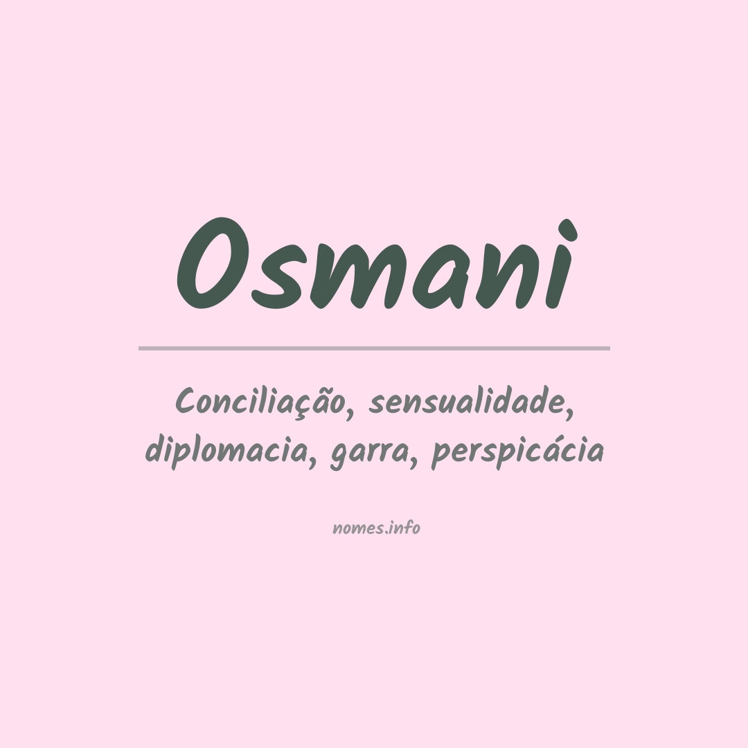 Significado do nome Osmani