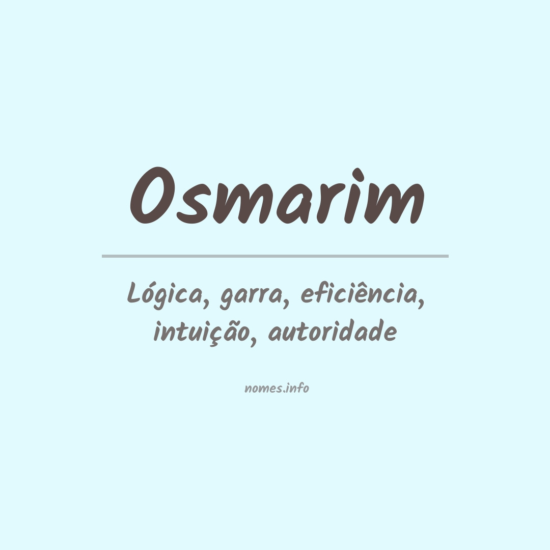 Significado do nome Osmarim