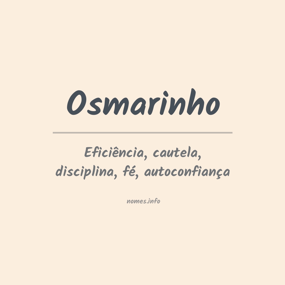 Significado do nome Osmarinho