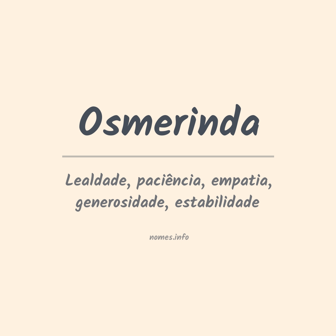 Significado do nome Osmerinda