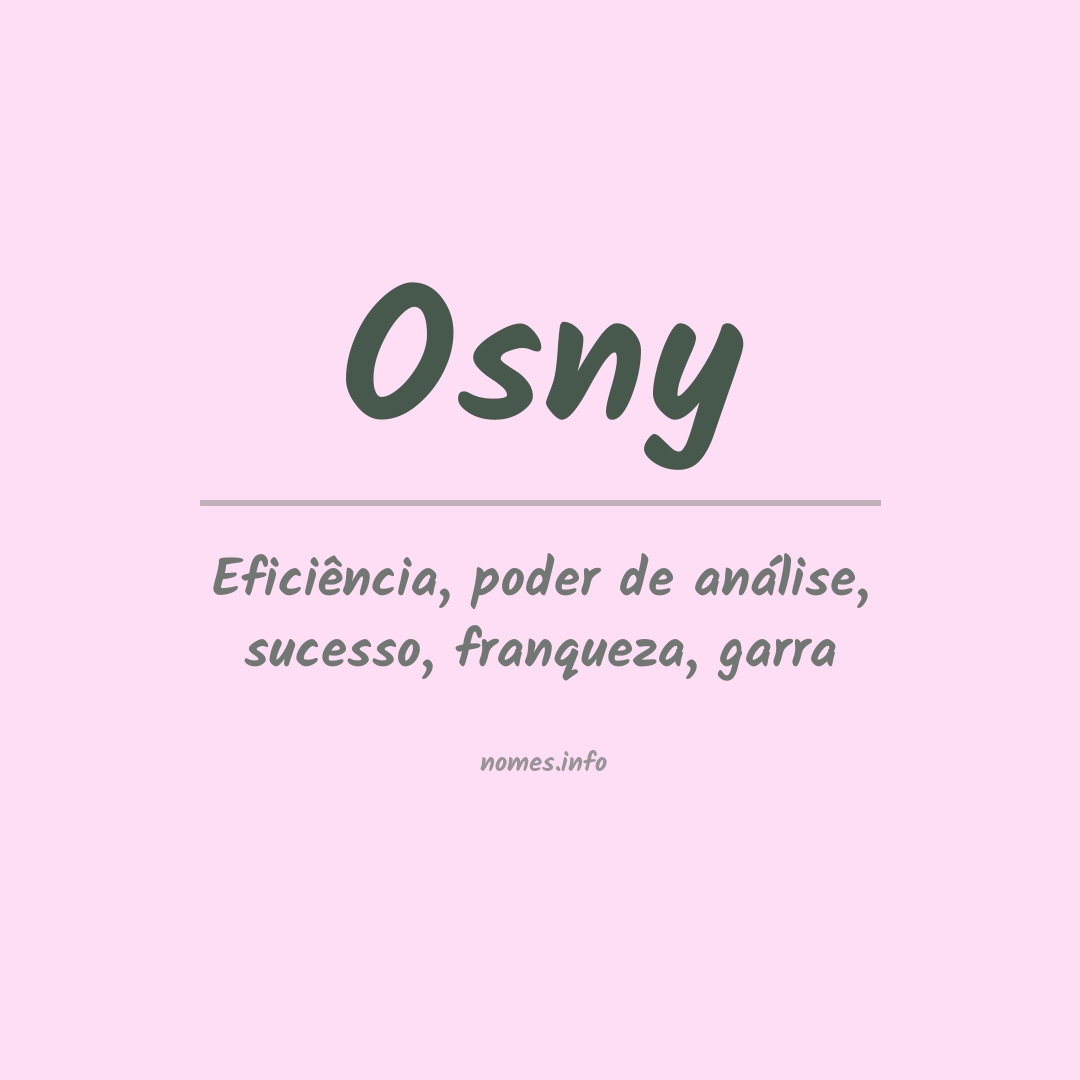 Significado do nome Osny