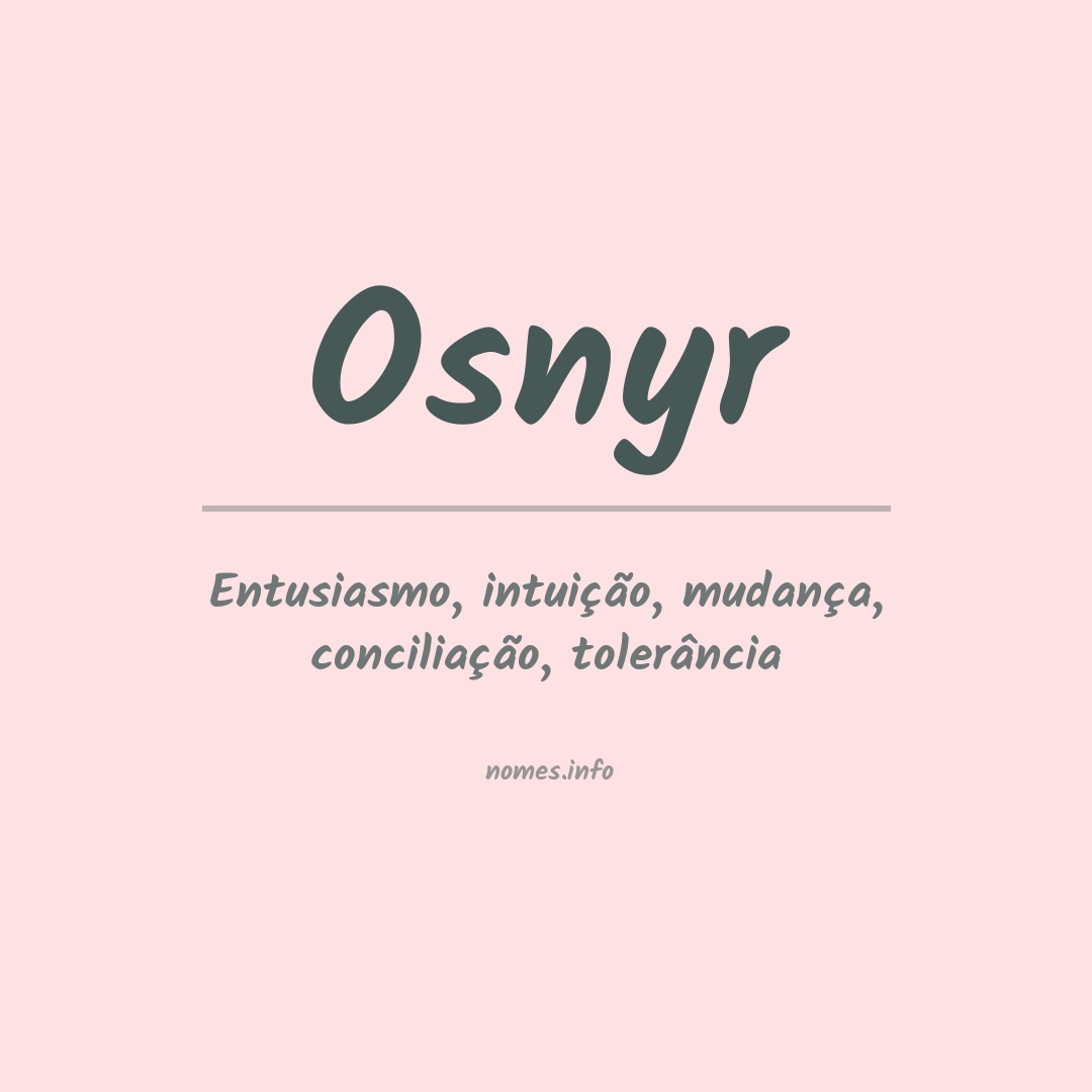 Significado do nome Osnyr