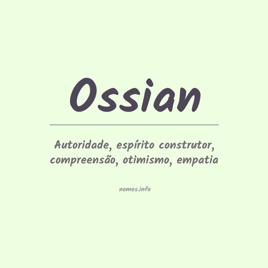 Significado do nome Ossian