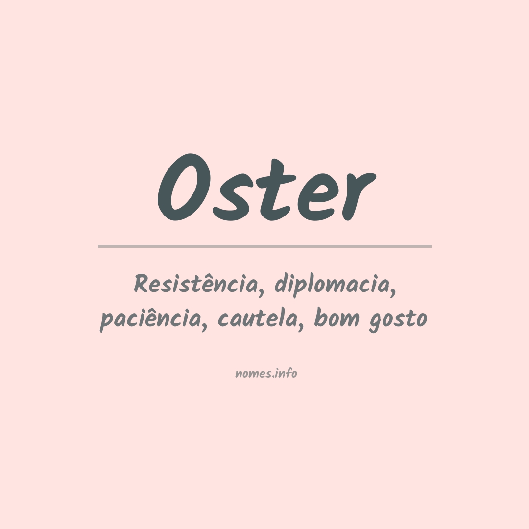 Significado do nome Oster