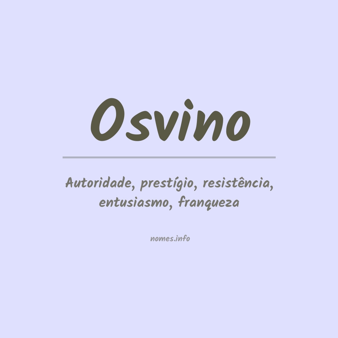 Significado do nome Osvino