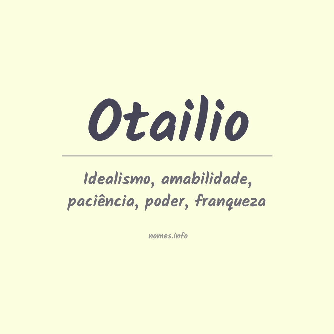 Significado do nome Otailio