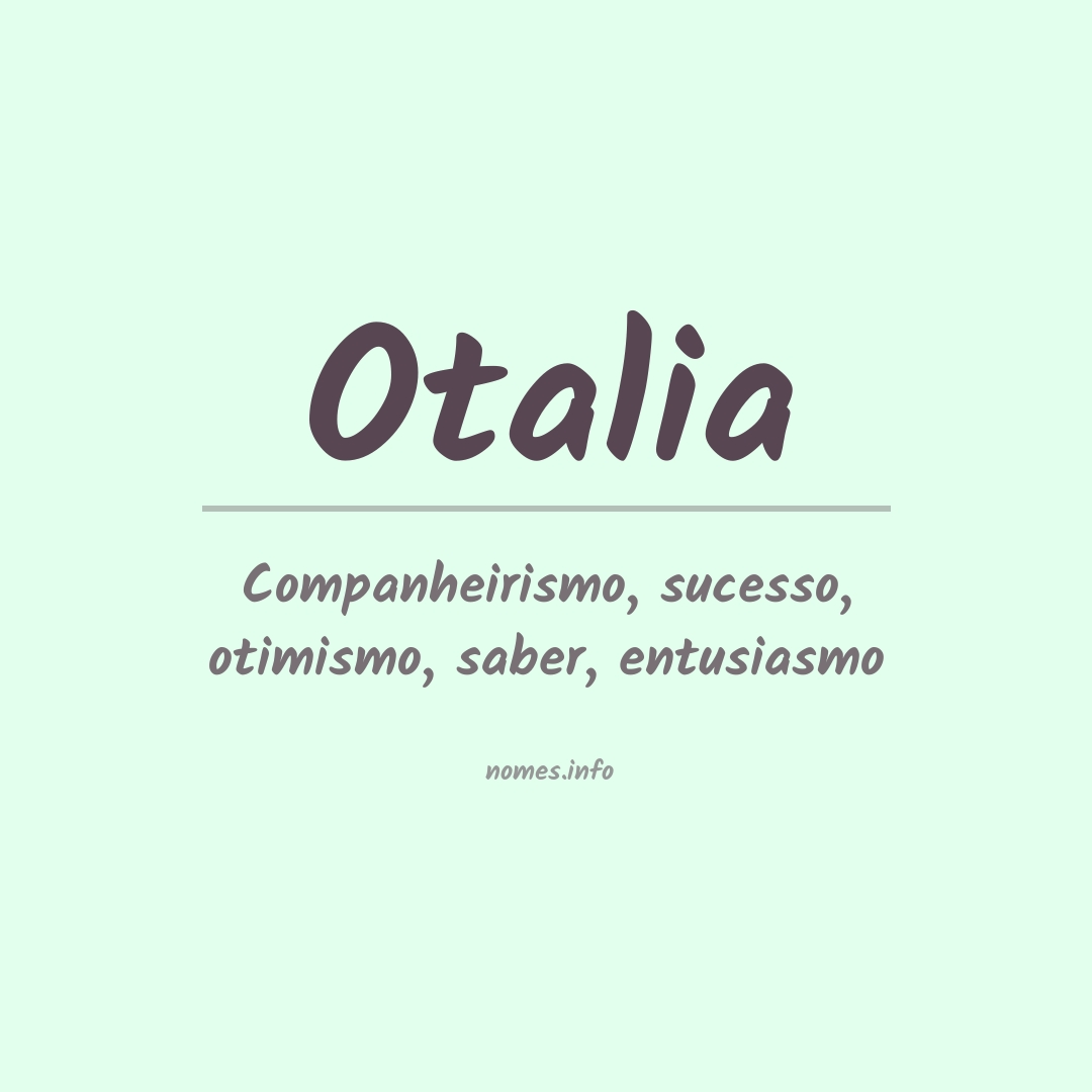 Significado do nome Otalia