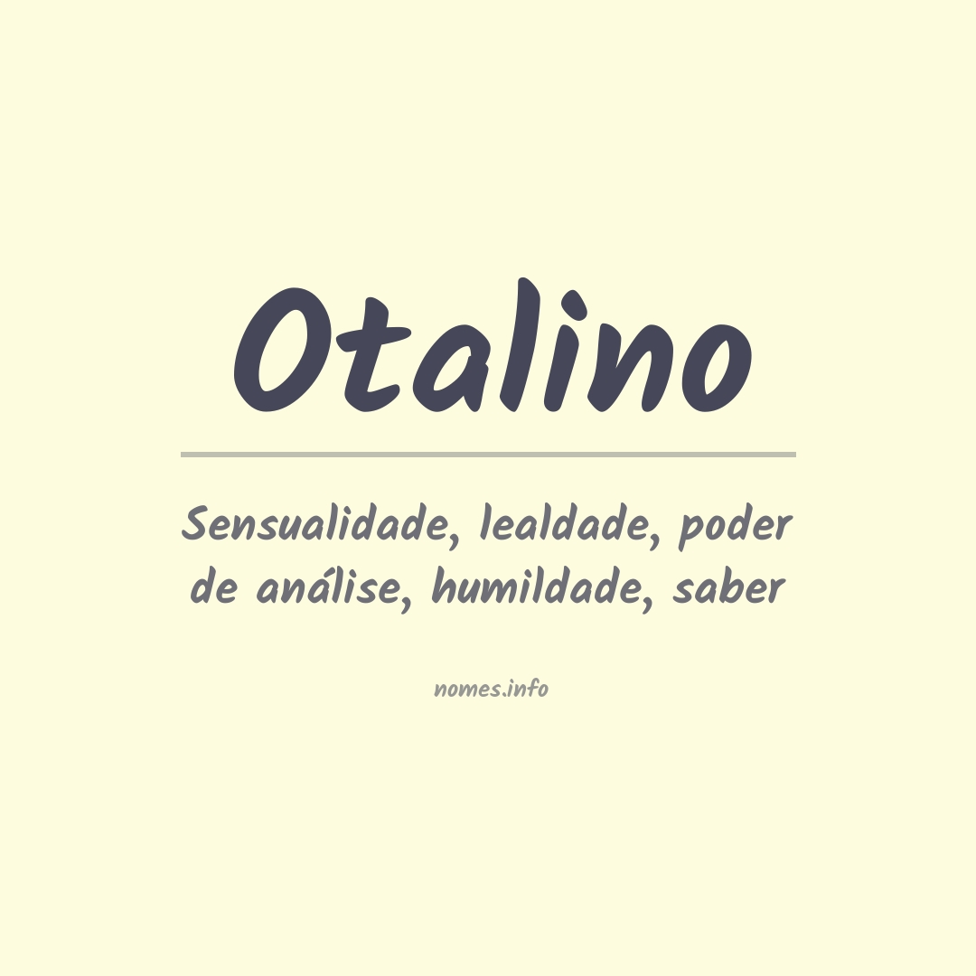Significado do nome Otalino