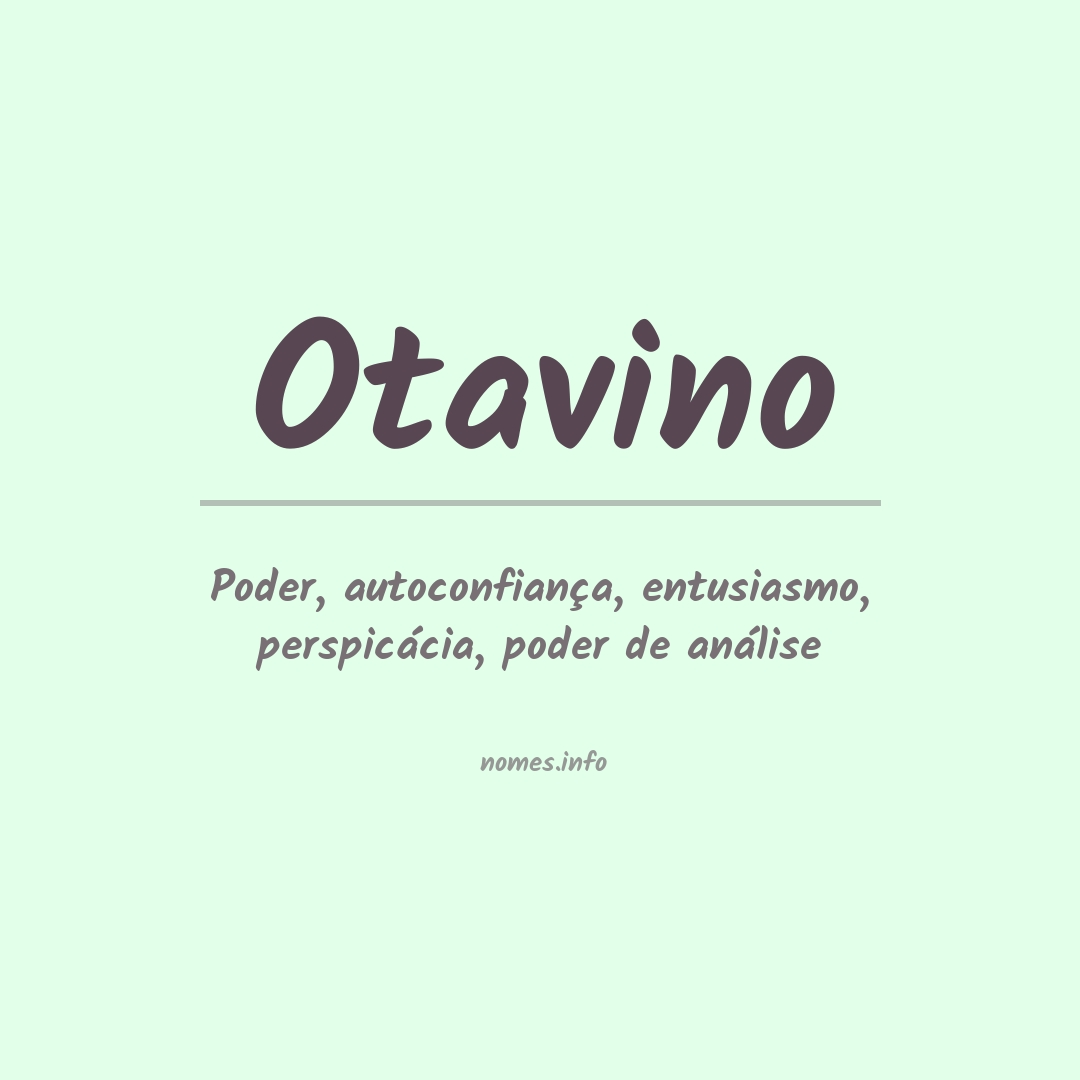 Significado do nome Otavino