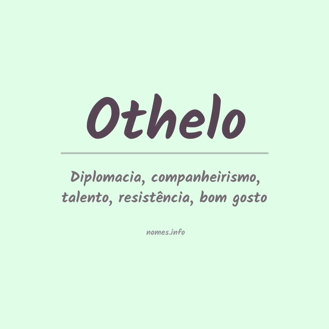 Significado do nome Othelo