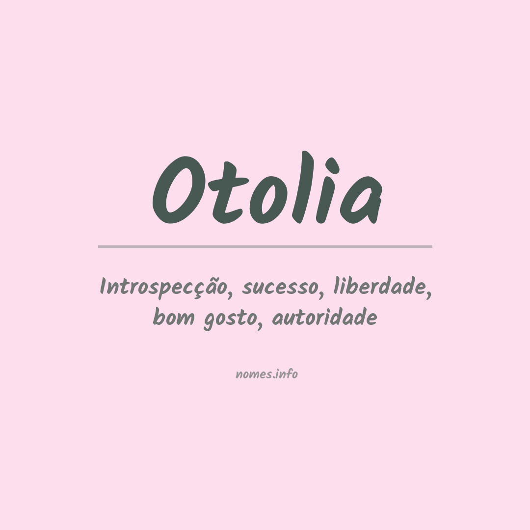 Significado do nome Otolia
