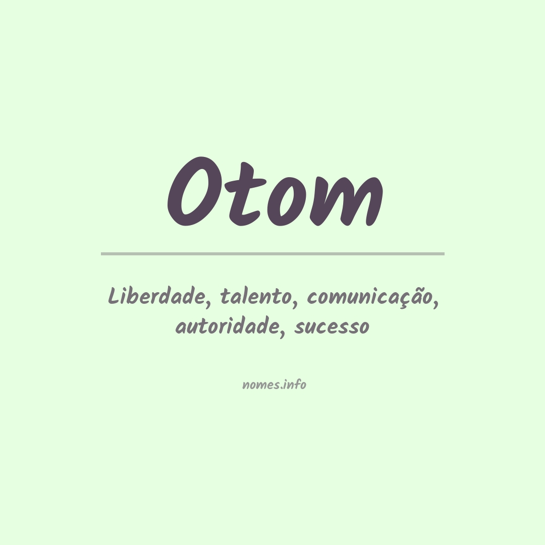 Significado do nome Otom