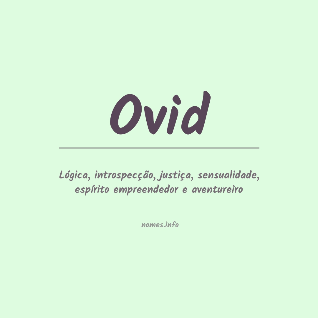 Significado do nome Ovid