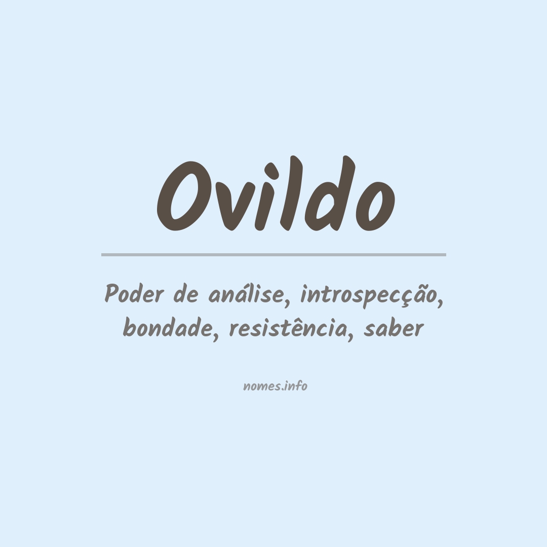 Significado do nome Ovildo