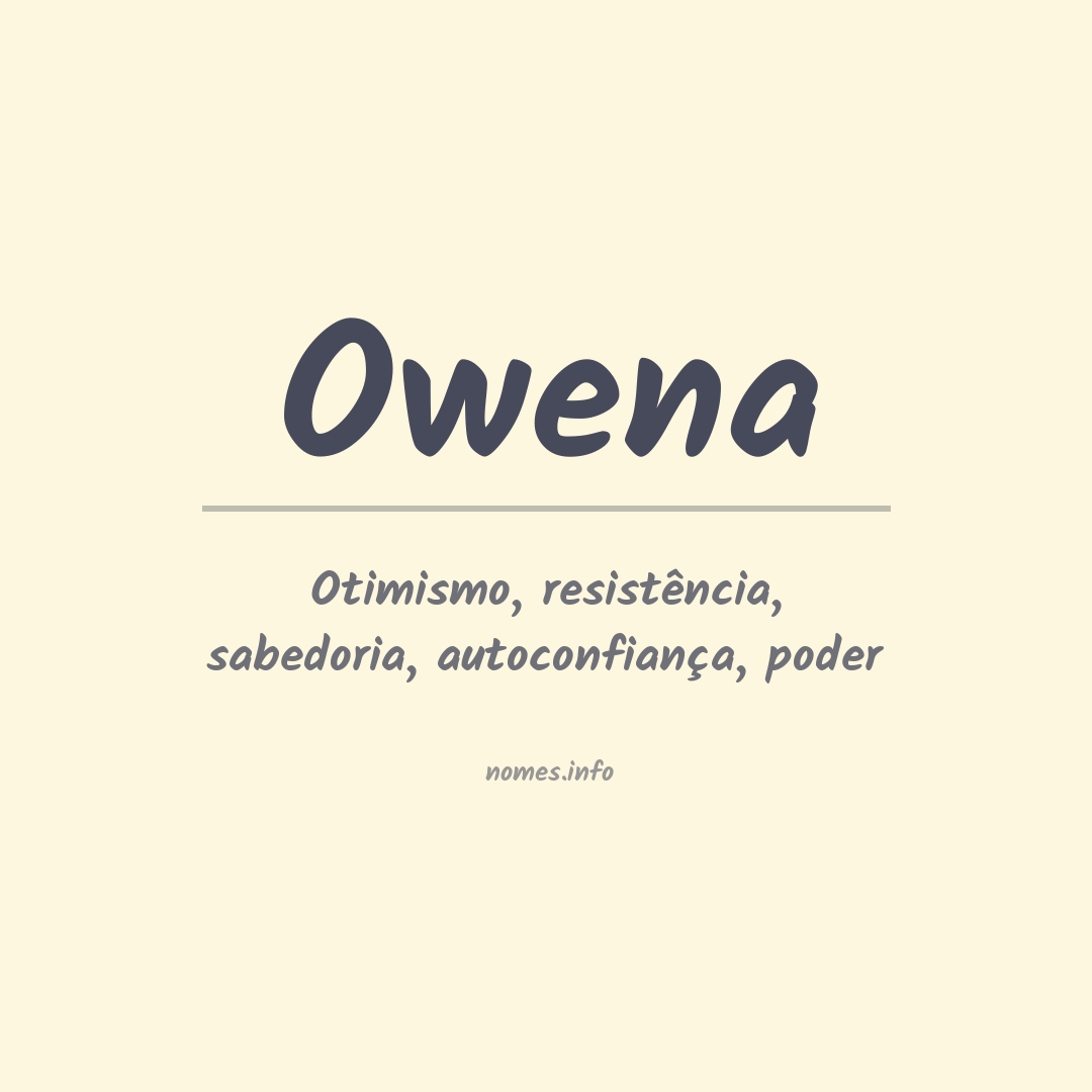 Significado do nome Owena