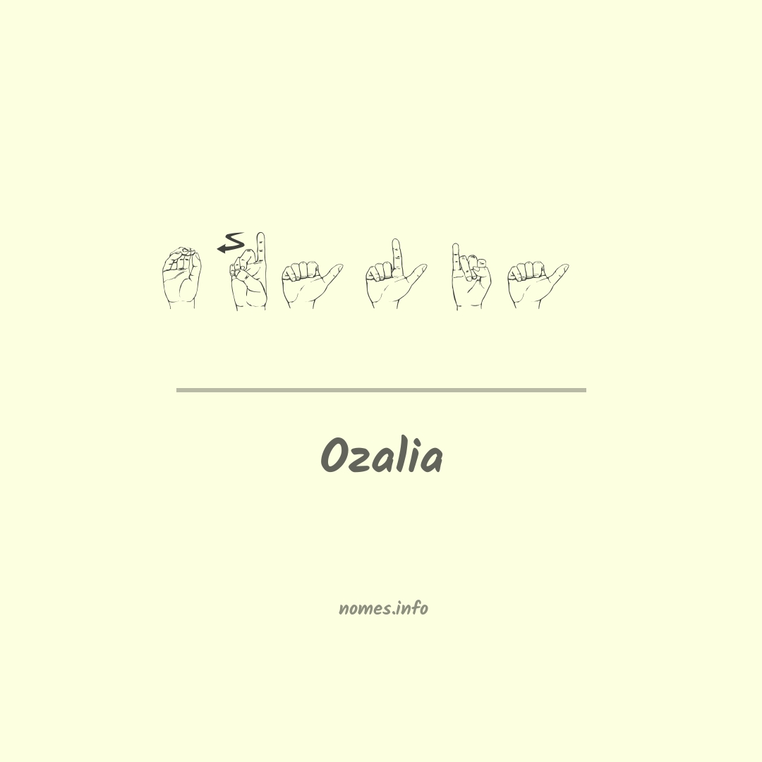 Ozalia em Libras