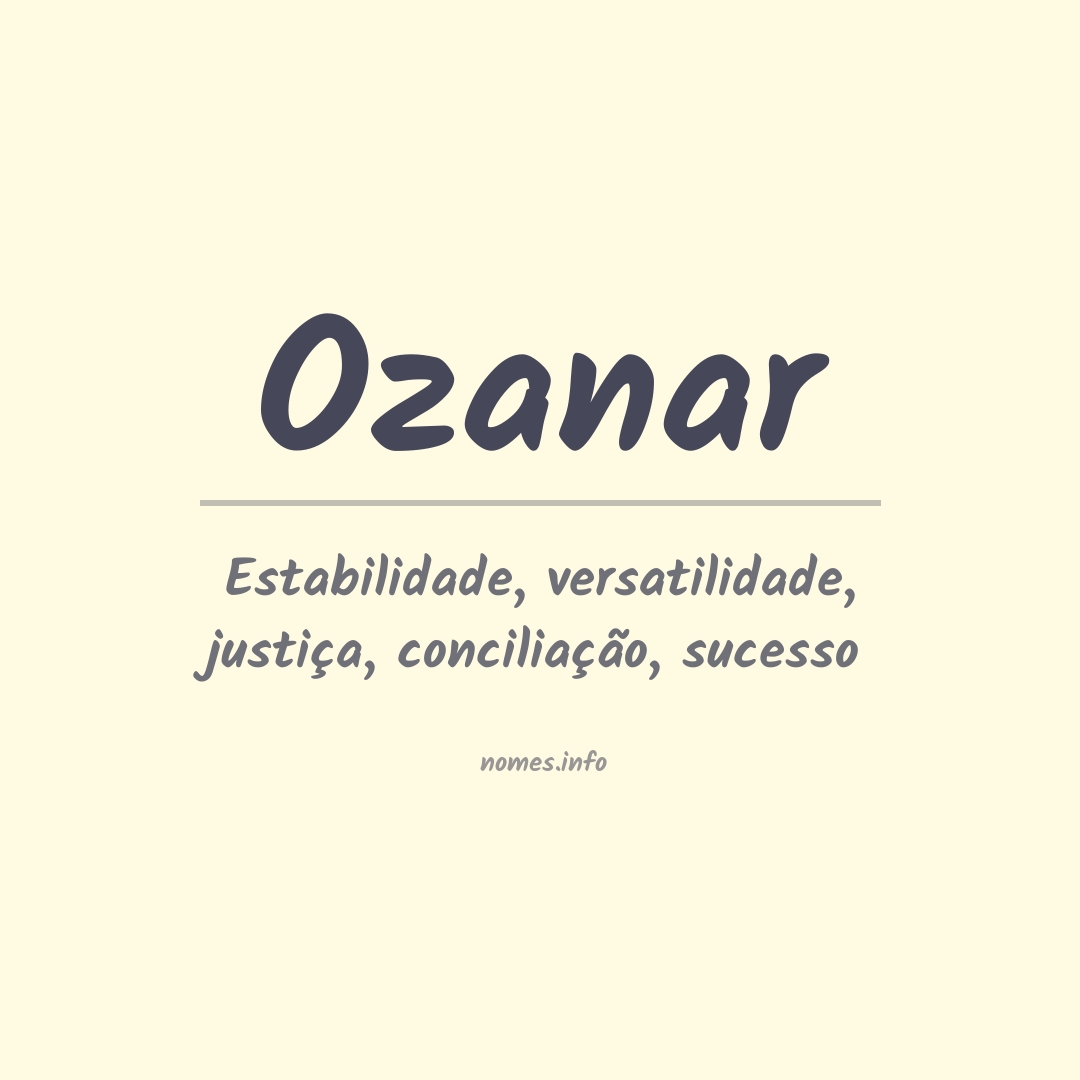 Significado do nome Ozanar