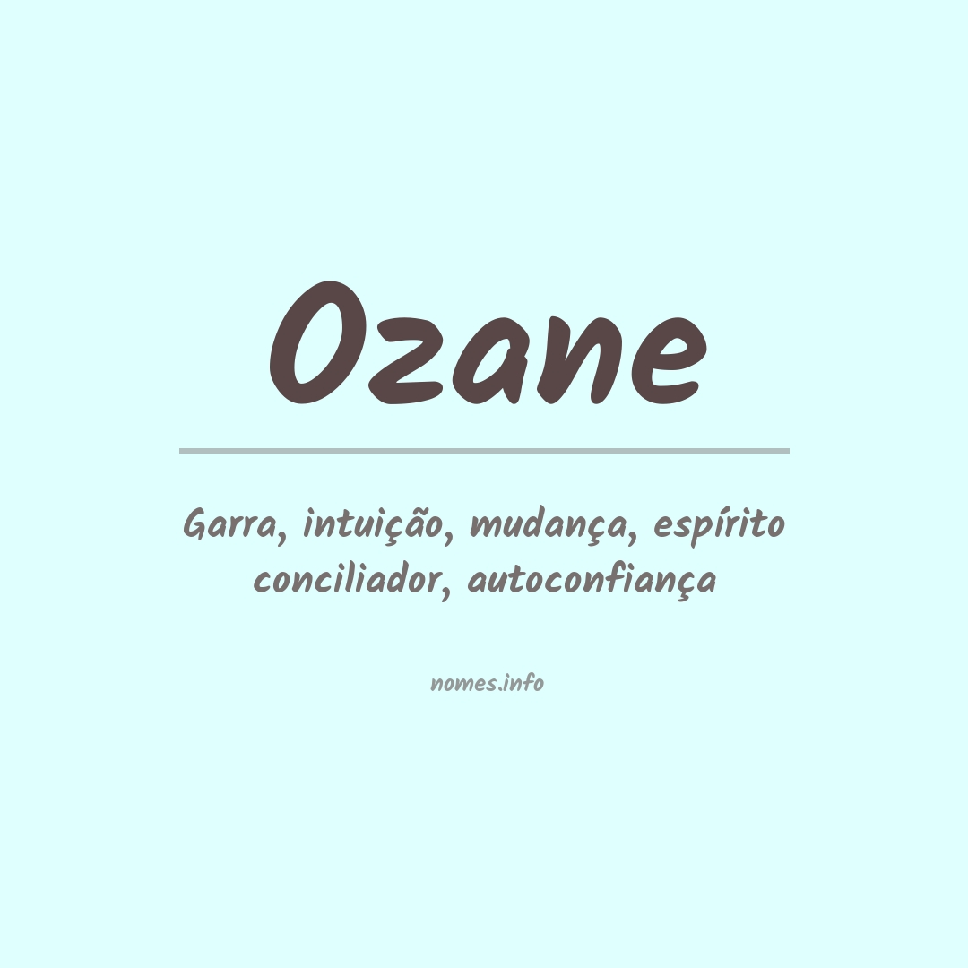 Significado do nome Ozane