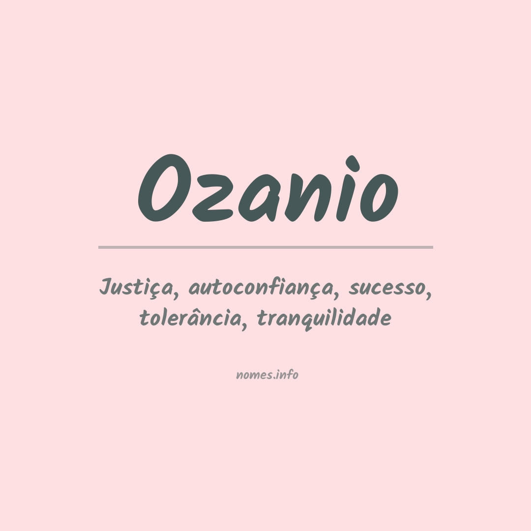 Significado do nome Ozanio