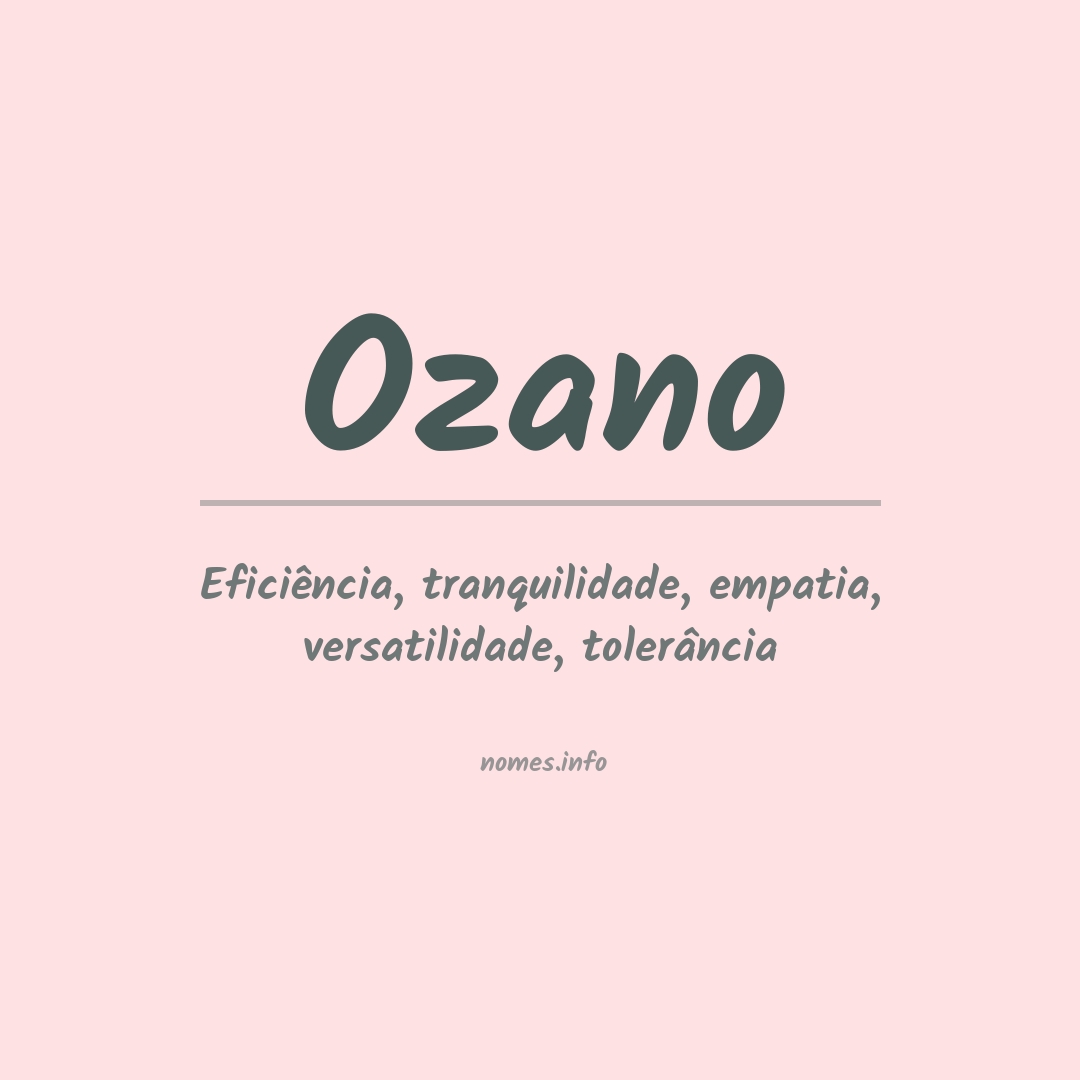 Significado do nome Ozano