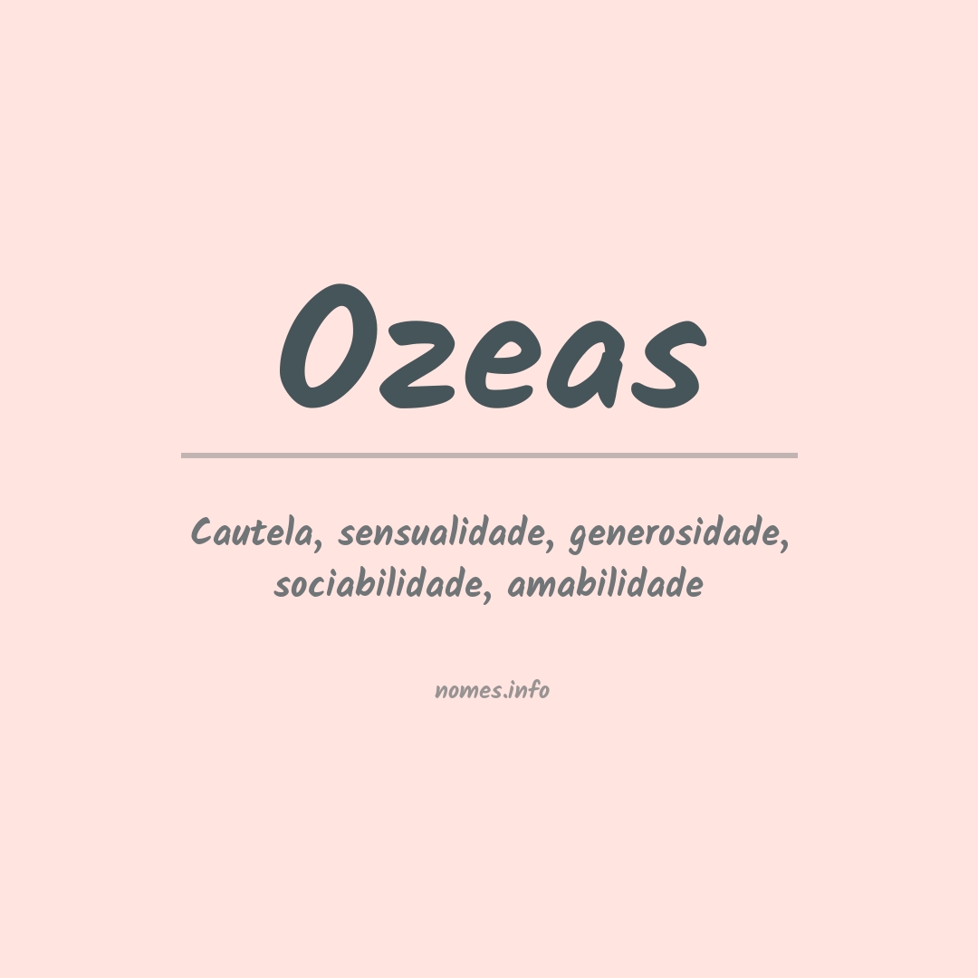 Significado do nome Ozeas