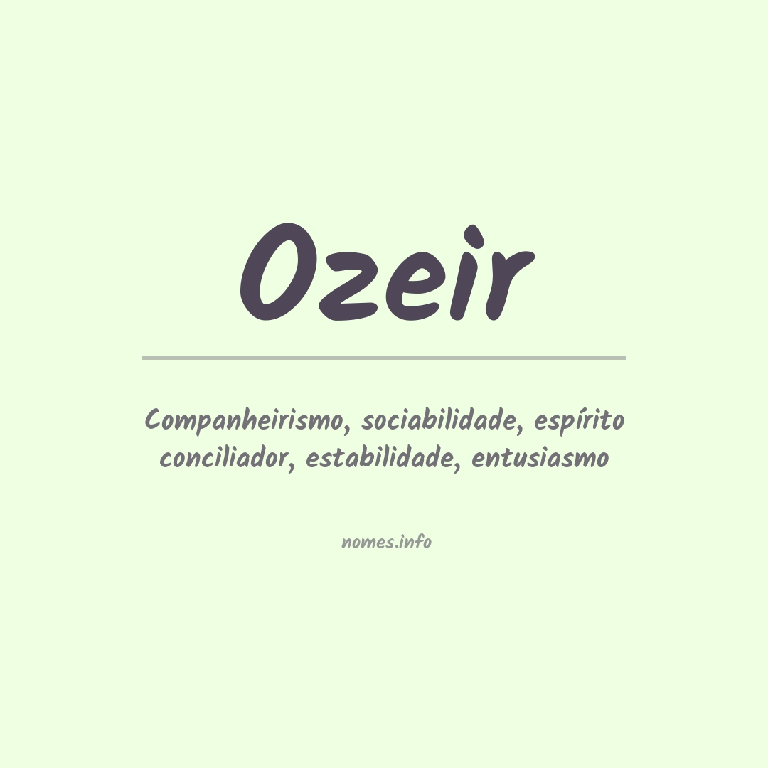 Significado do nome Ozeir