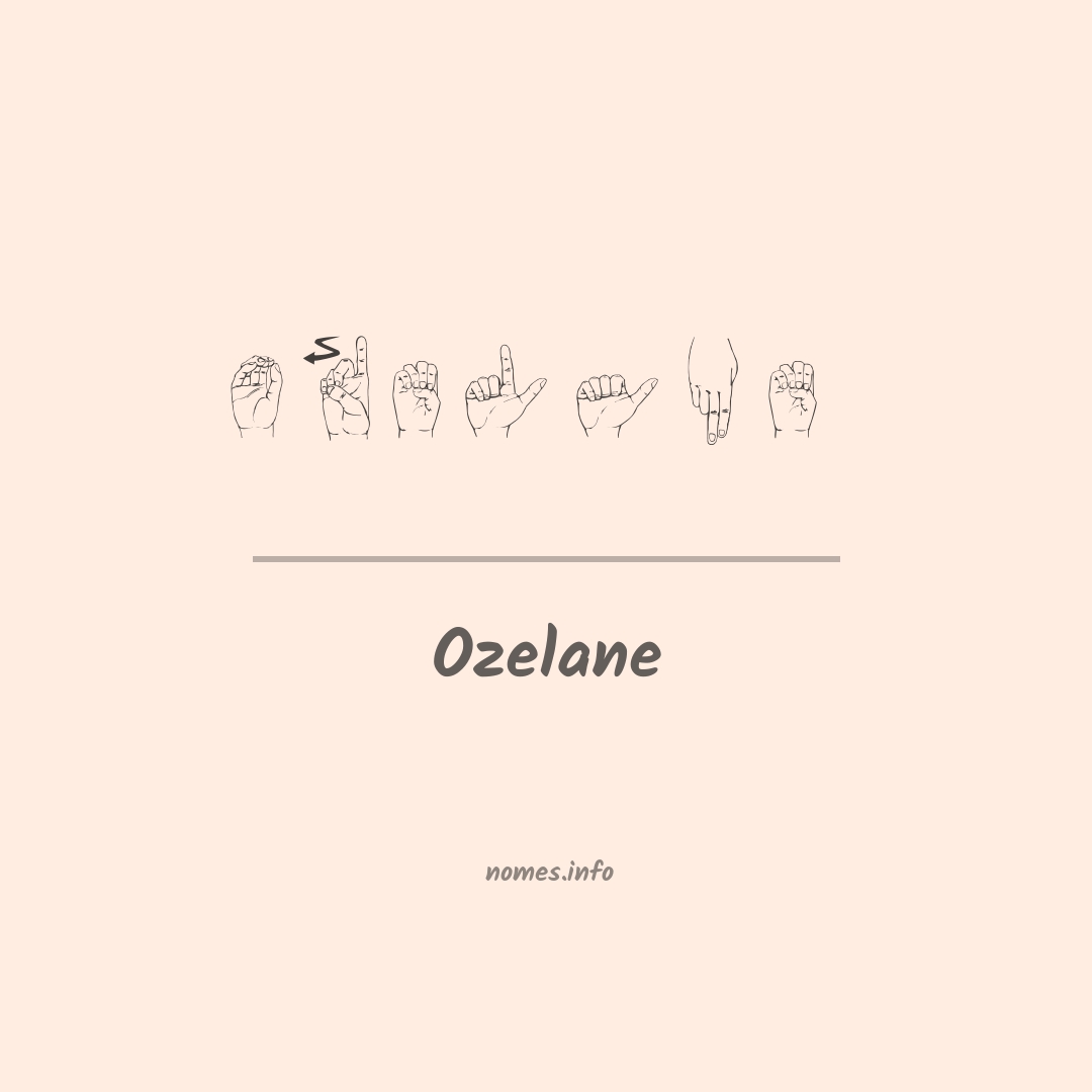 Ozelane em Libras