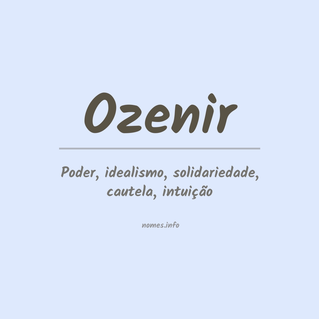 Significado do nome Ozenir