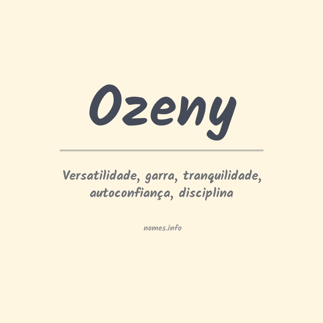 Significado do nome Ozeny