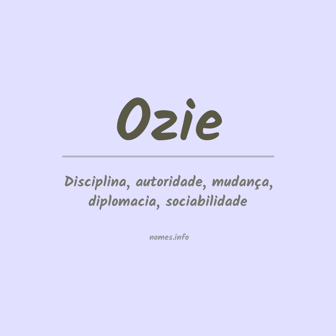 Significado do nome Ozie