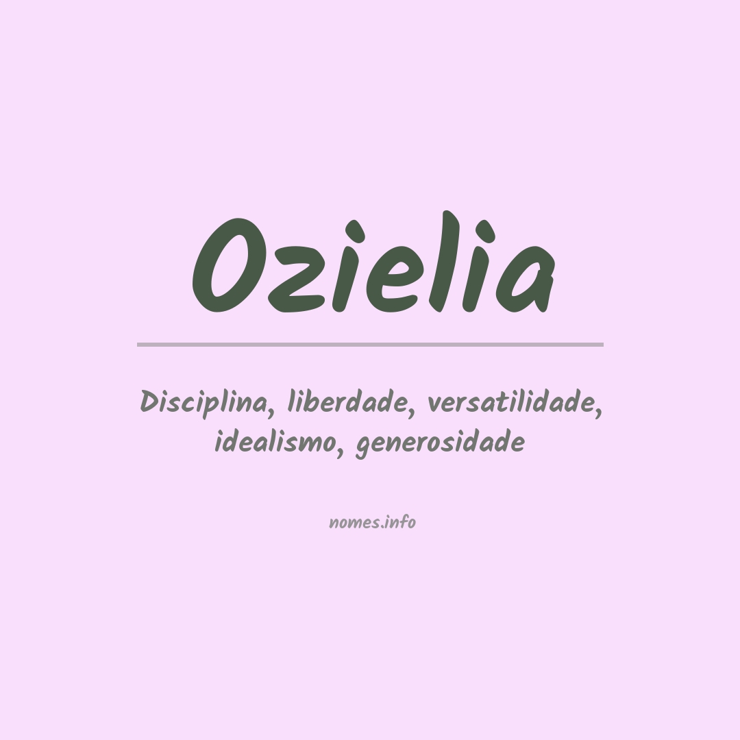 Significado do nome Ozielia
