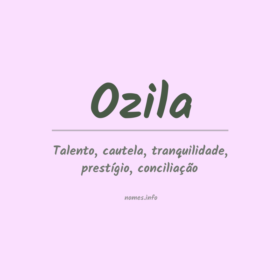 Significado do nome Ozila