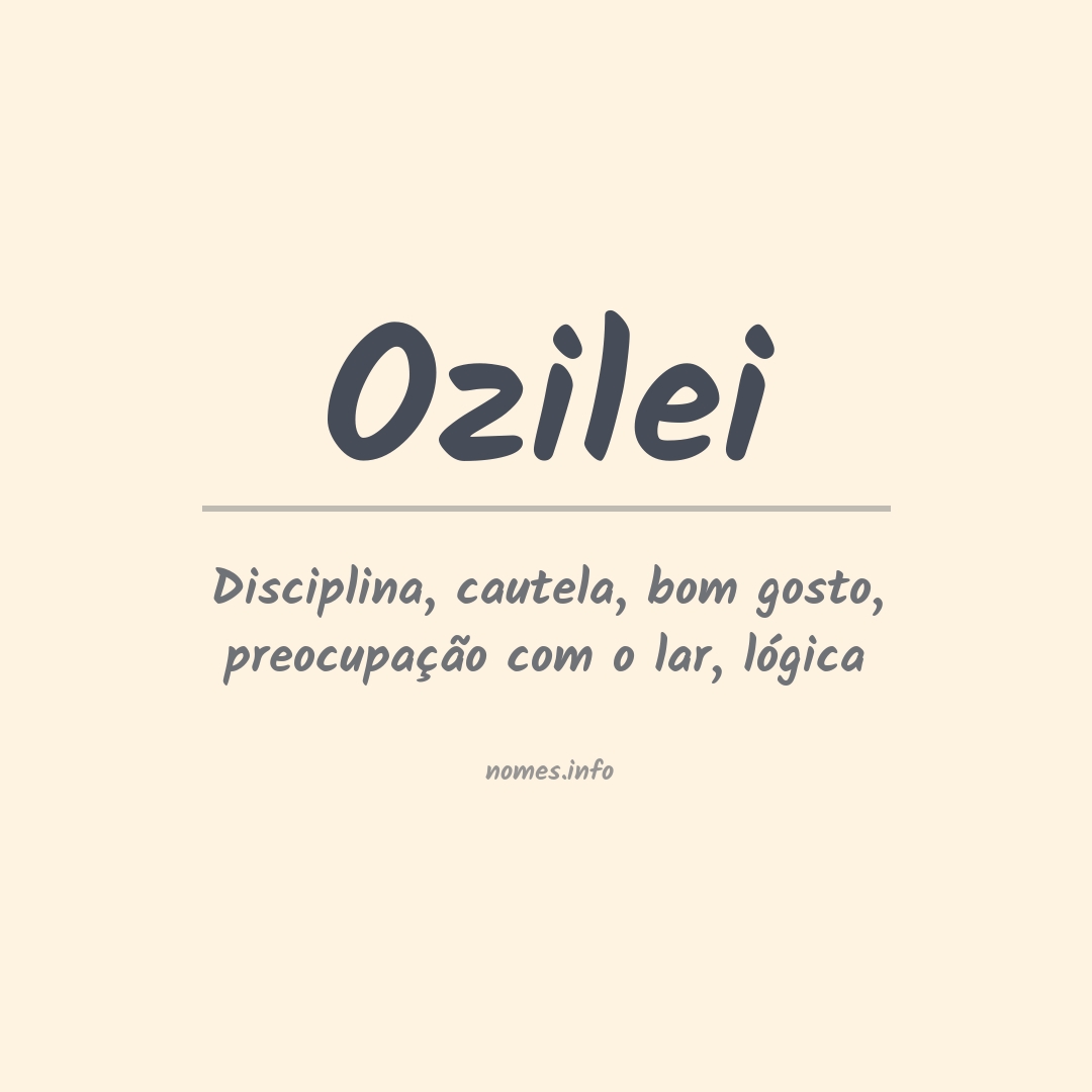 Significado do nome Ozilei
