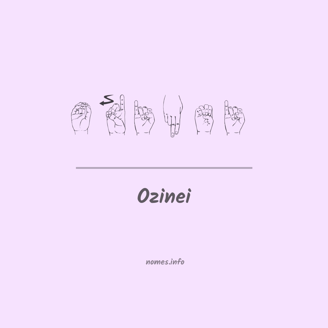 Ozinei em Libras