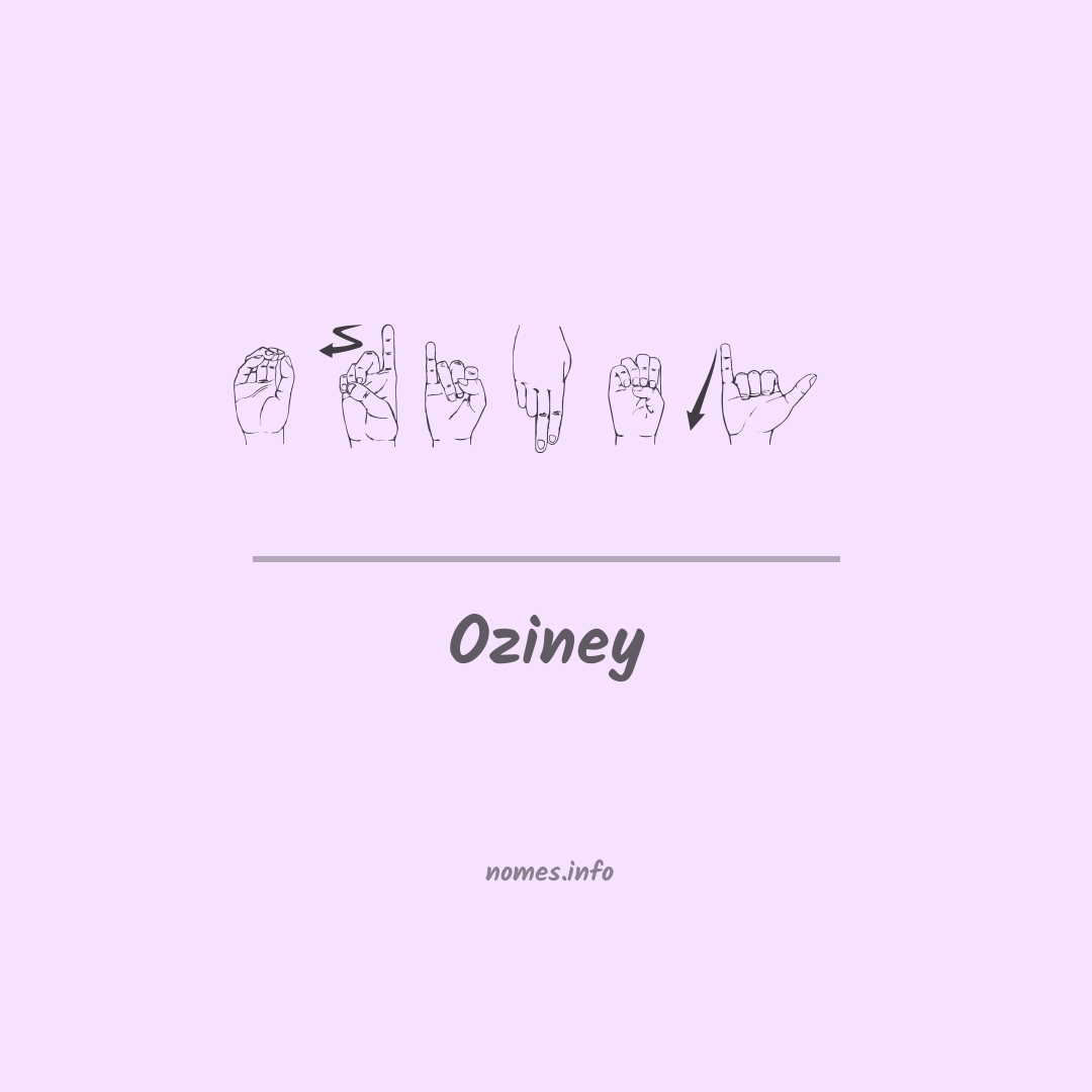 Oziney em Libras