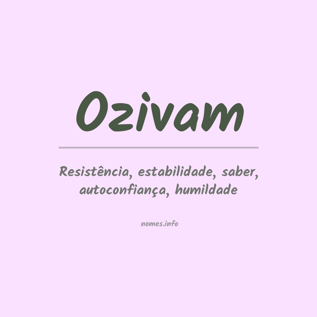Significado do nome Ozivam