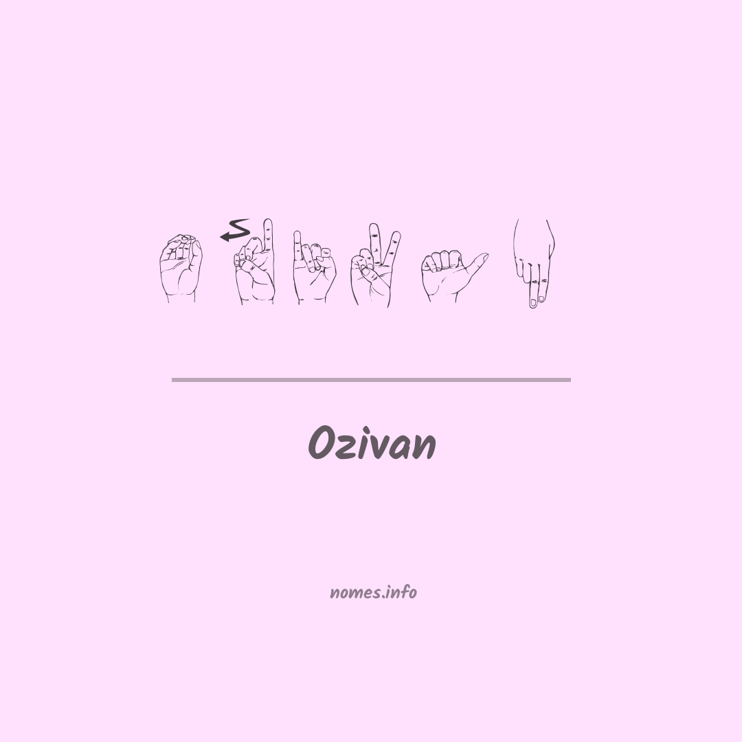 Ozivan em Libras