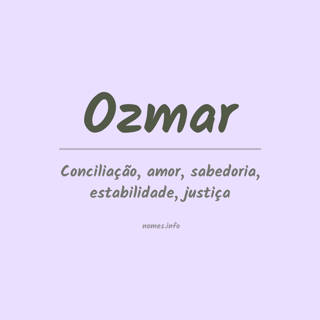 Significado do nome Ozmar