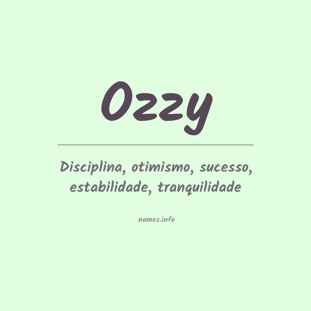 Significado do nome Ozzy