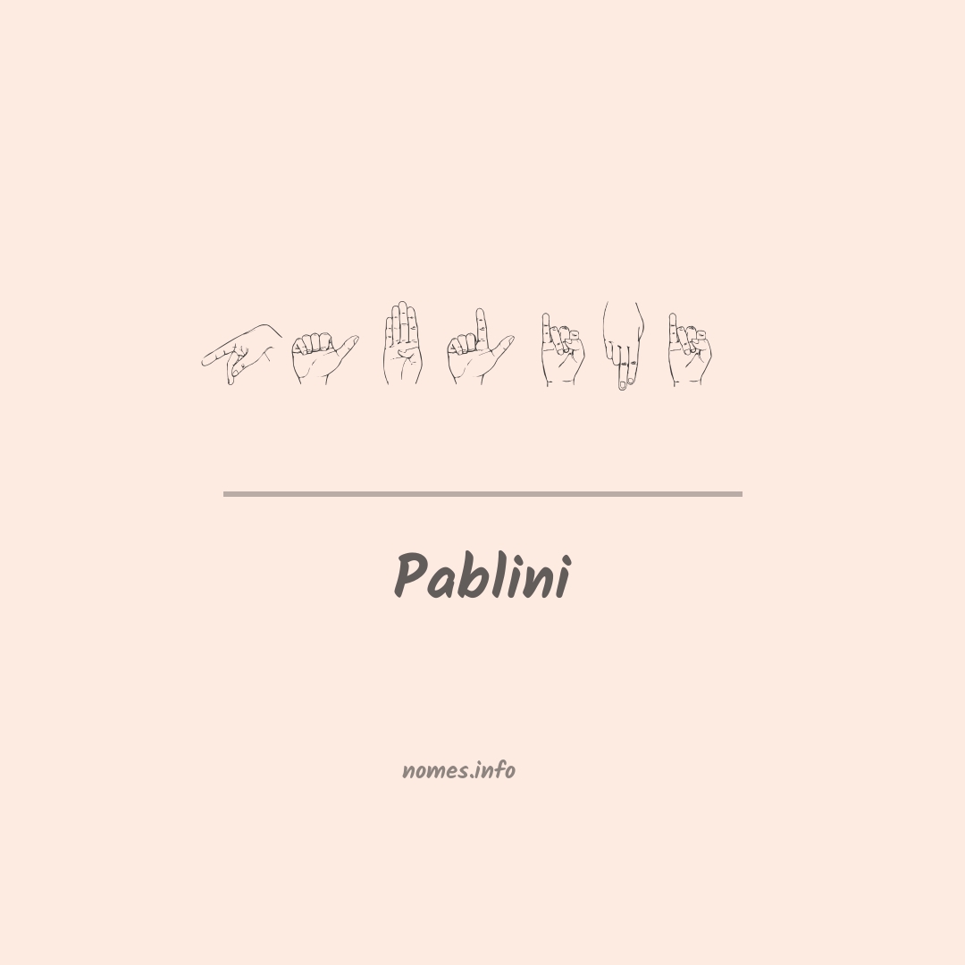 Pablini em Libras