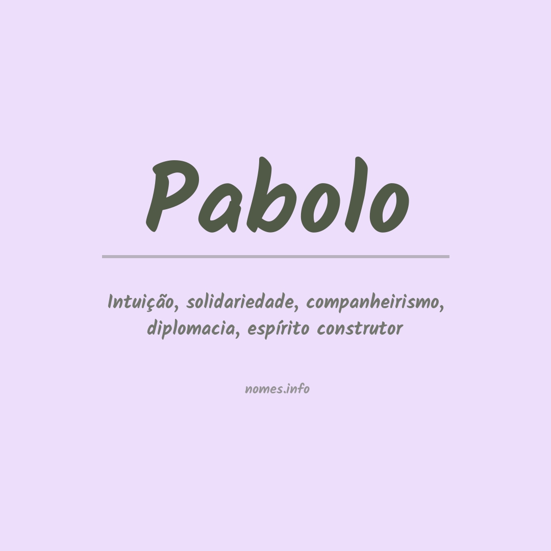 Significado do nome Pabolo